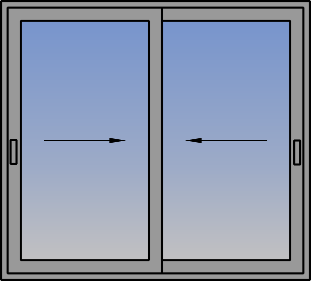 Cercevea glisanta orizontala dubla