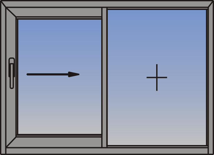 Cercevea glisanta dubla cu luminator fix