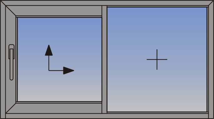 Cercevea simpla cu ridicare si glisare, cu luminator fix