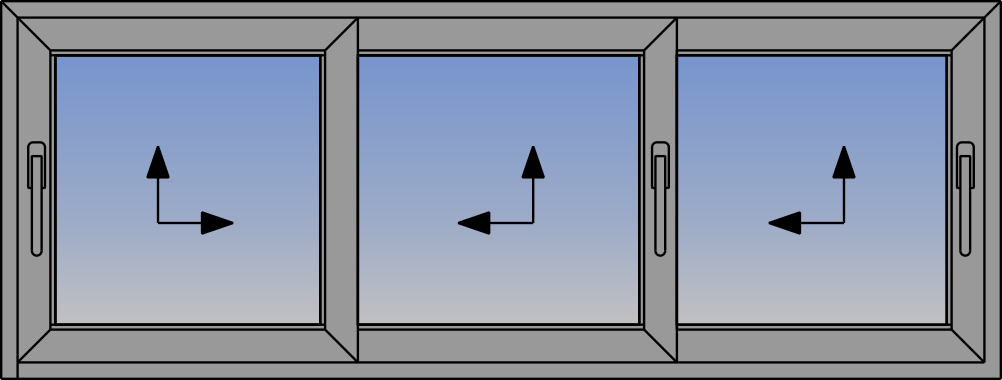 Cercevea tripla cu ridicare si glisare