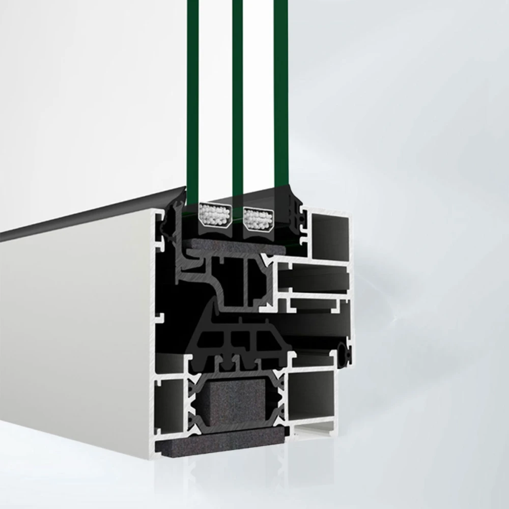 Sistem batant din aluminiu cu foaie ascunsa cu BT, Cortizo, 70 CE