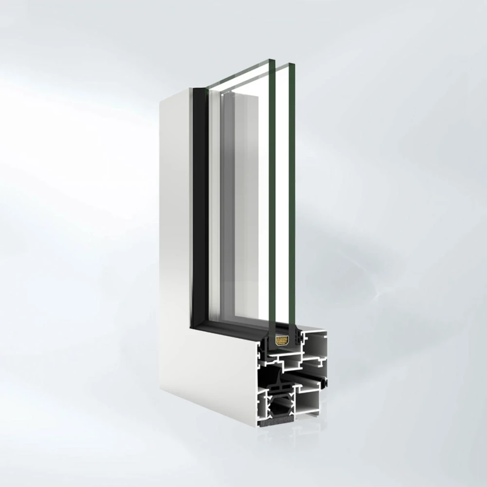 Sistem batant din aluminiu cu foaie ascunsa cu BT, Cortizo, Cor 60 CE